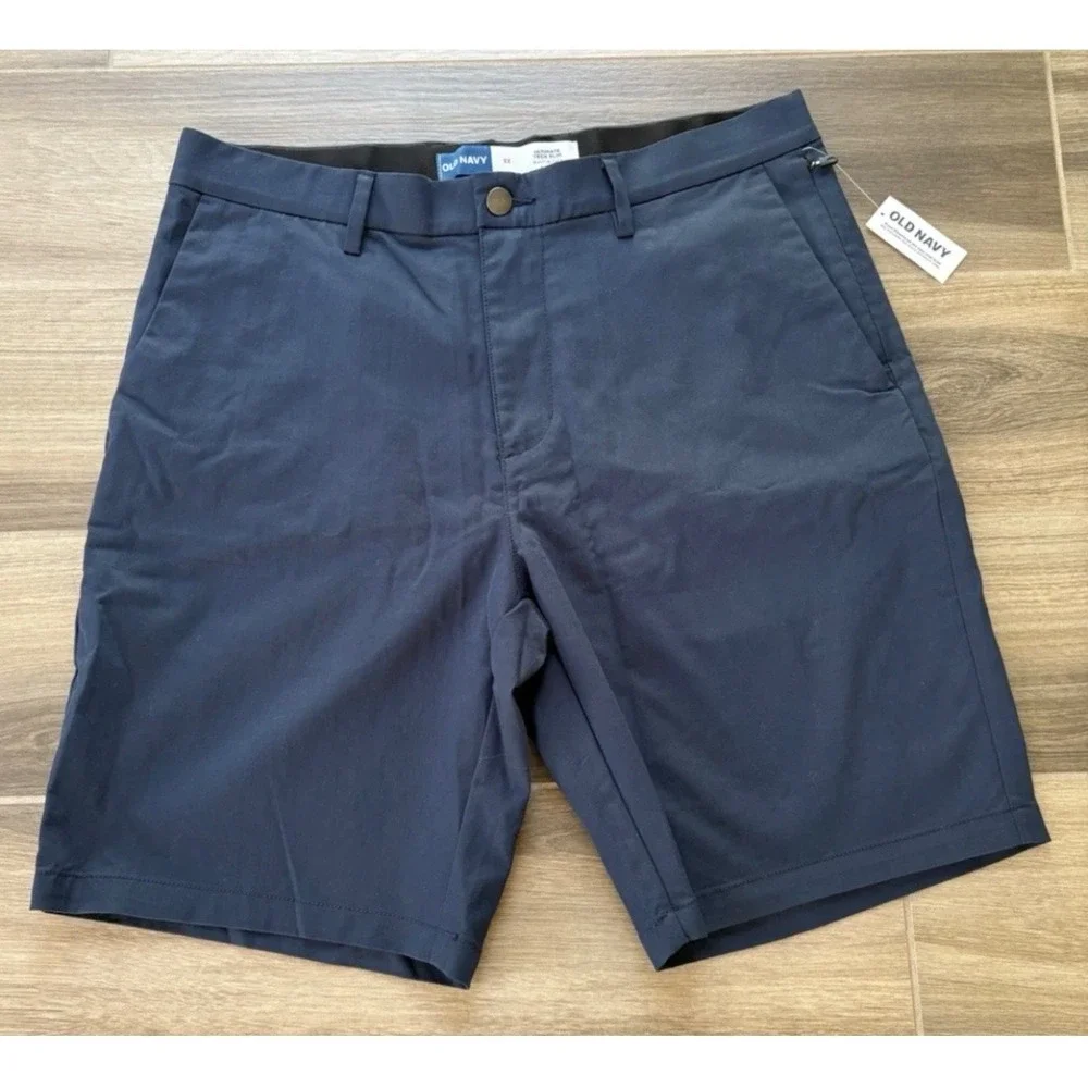 Old Navy Mens Ultimate Tech Slim Built-In Flex Shorts Navy Blue 33 NWT 10
